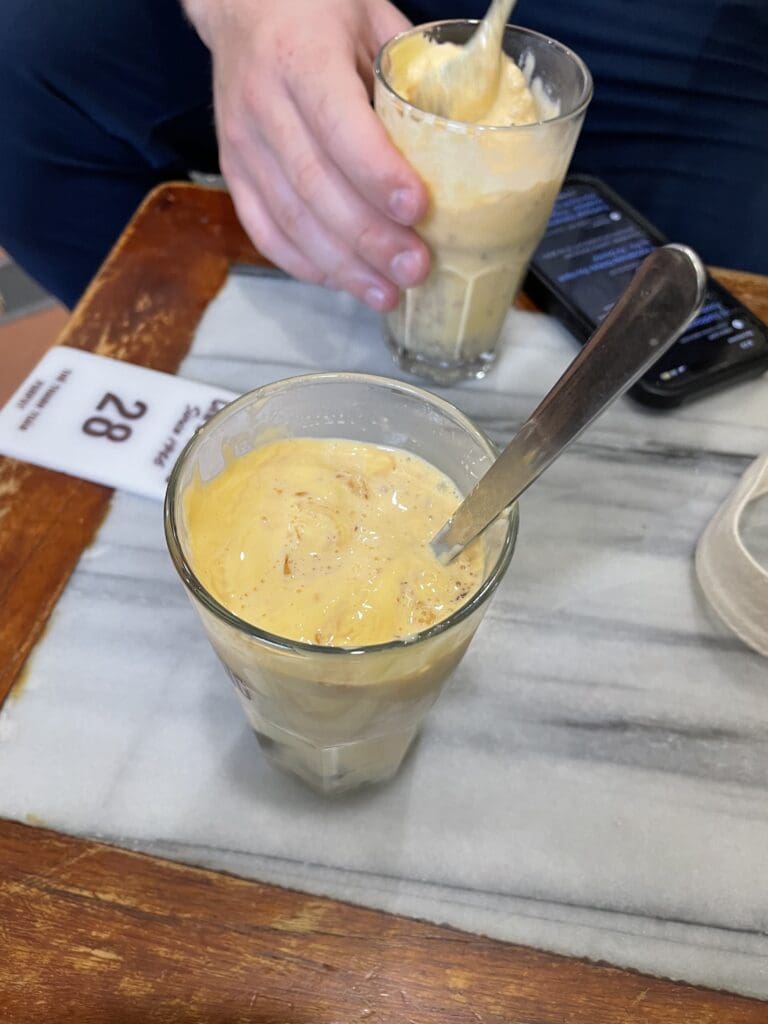 Photo of a Vietnamese egg coffee