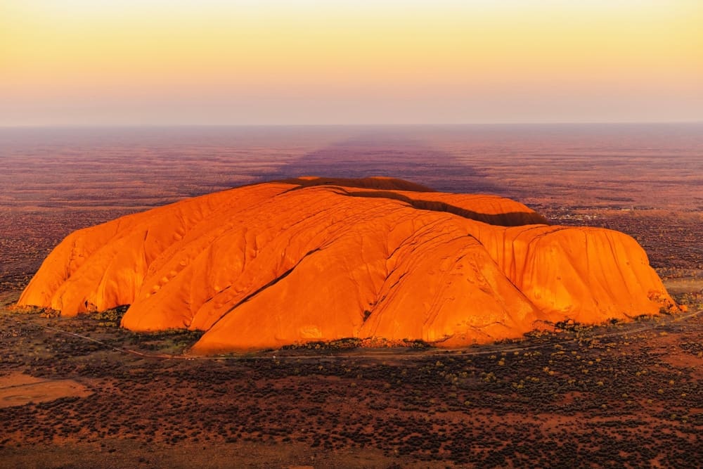 Aerial View of Uluru